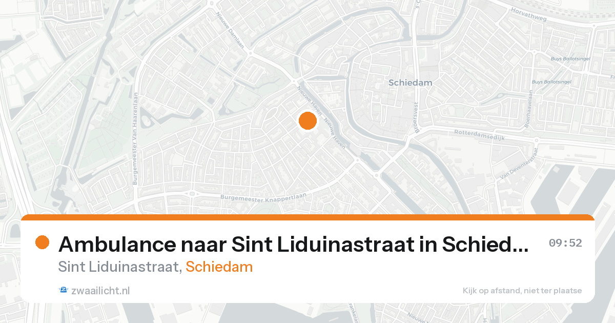 Ambulance naar Sint Liduinastraat in Schiedam — 25 aug 2026