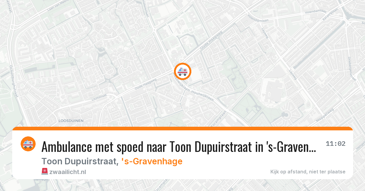 Ambulance met spoed naar Toon Dupuirstraat in 's-Gravenhage — 29 jun 2026