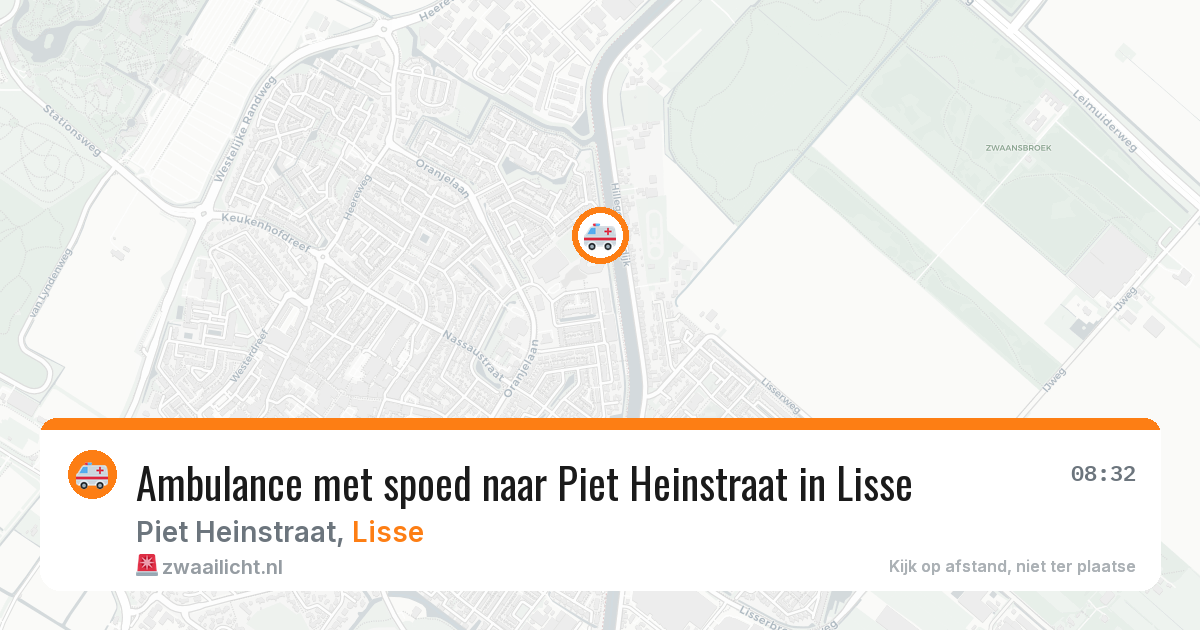 Ambulance met spoed naar Piet Heinstraat in Lisse — 28 mei 2026