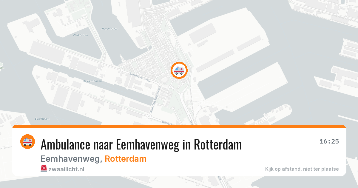 Ambulance naar Eemhavenweg in Rotterdam — 16 mrt 2026