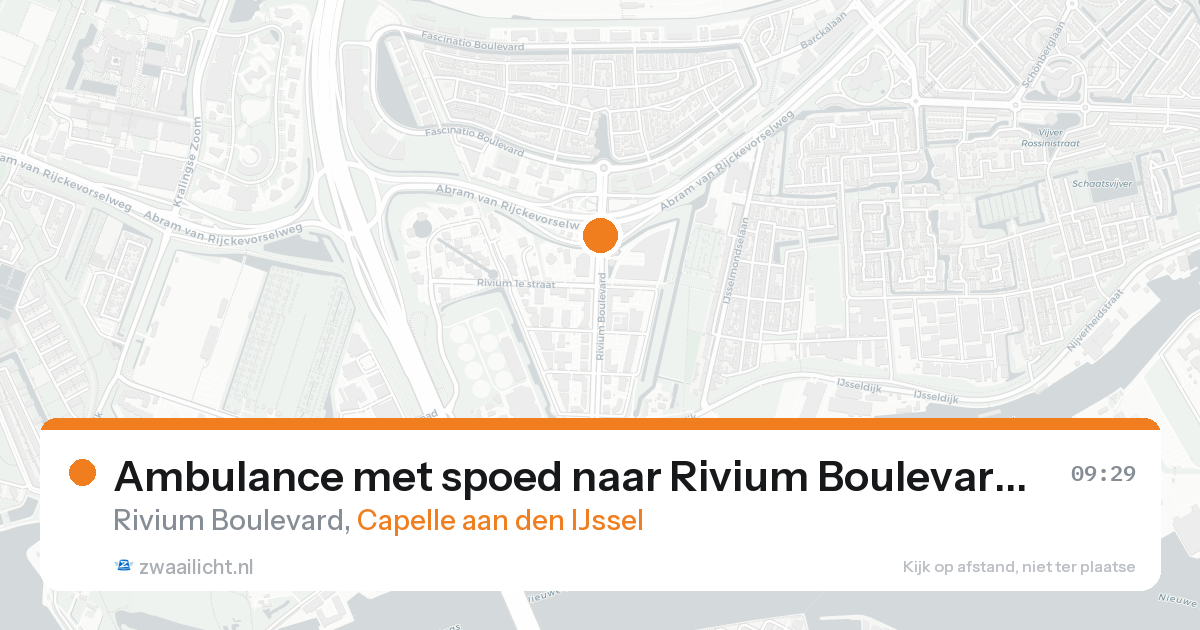 Ambulance met spoed naar Rivium Boulevard in Capelle aan den IJssel — 23 aug 2026