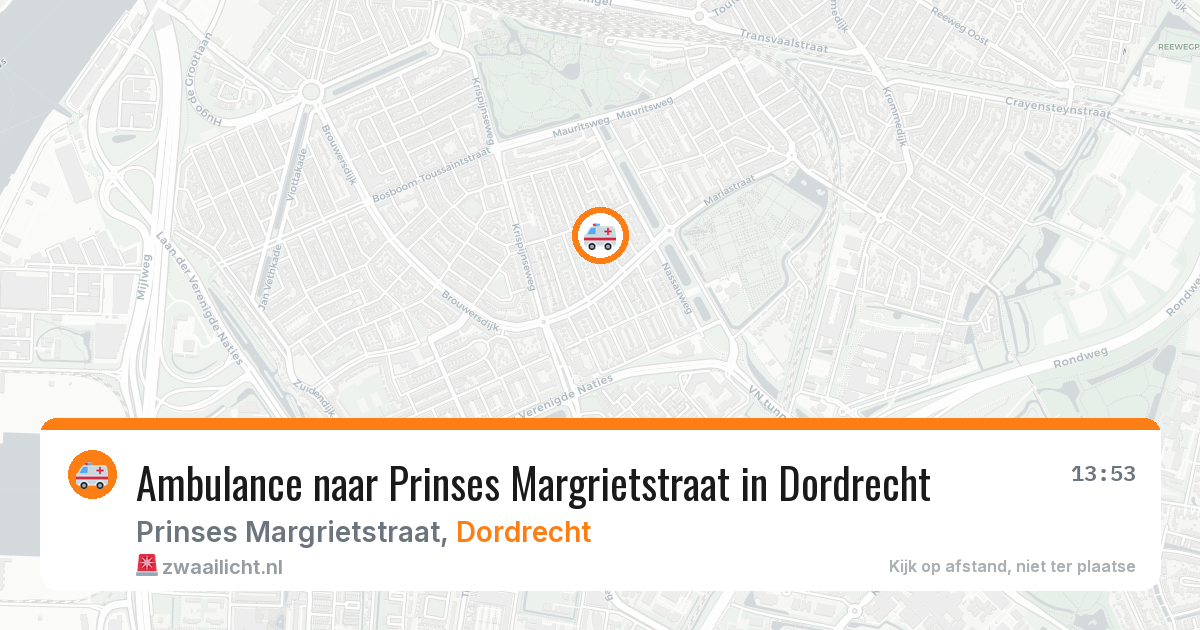 Ambulance naar Prinses Margrietstraat in Dordrecht — 11 aug 2026