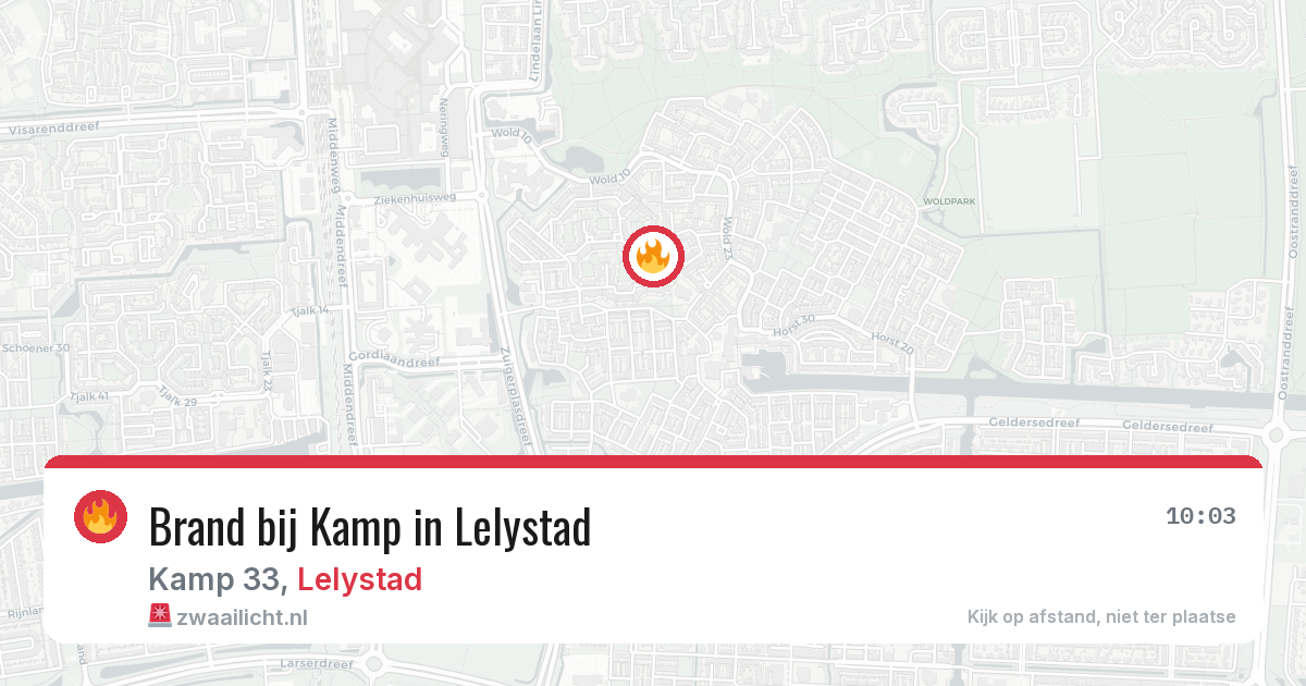 Brand bij Kamp in Lelystad — 24 feb 2026