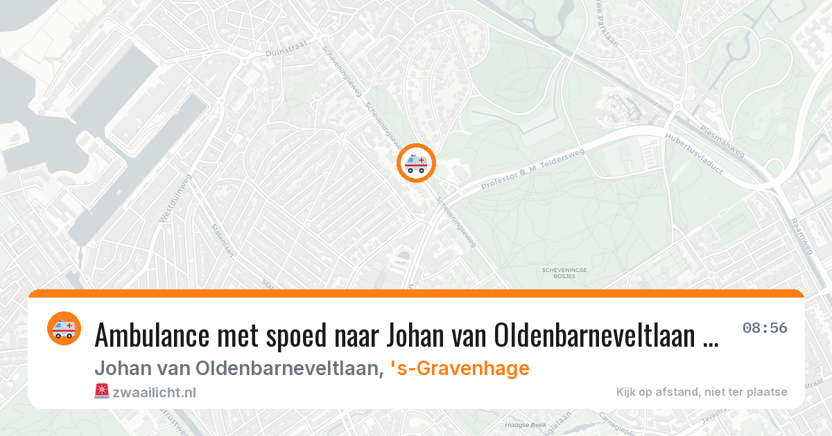 Ambulance met spoed naar Johan van Oldenbarneveltlaan in 's-Gravenhage — 15 jun 2026