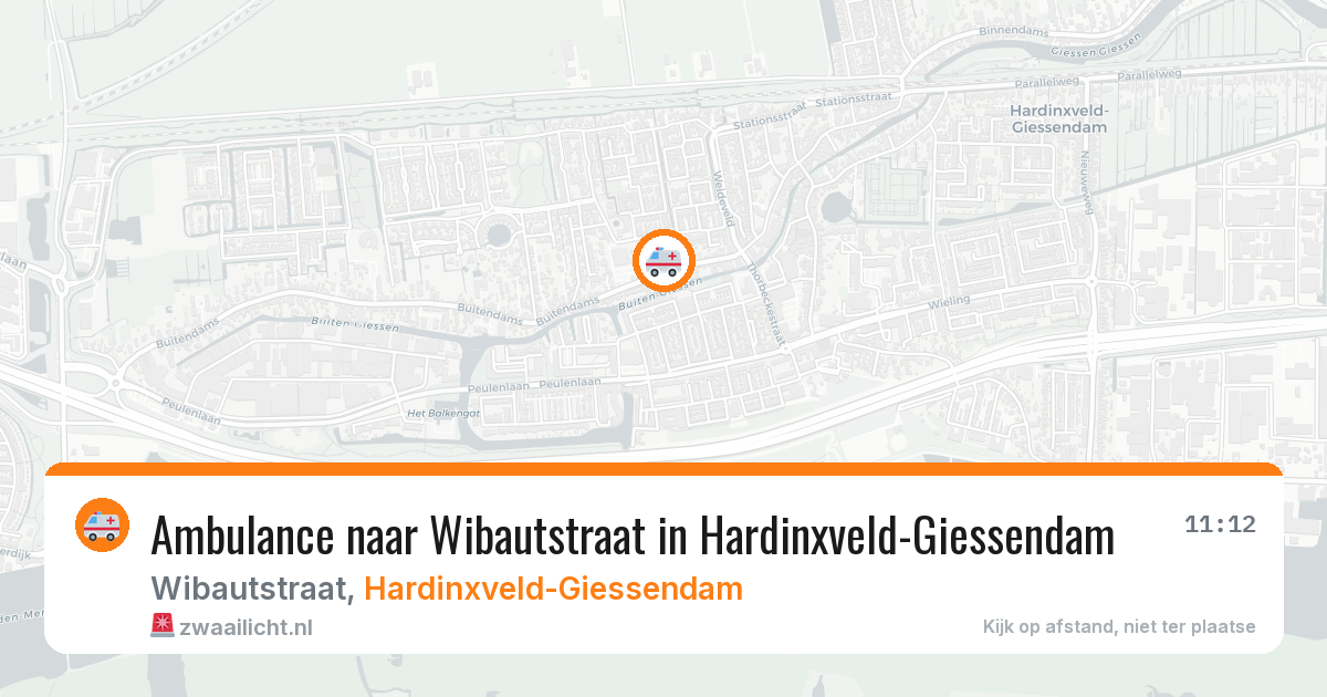 Ambulance naar Wibautstraat in Hardinxveld-Giessendam — 6 jun 2026