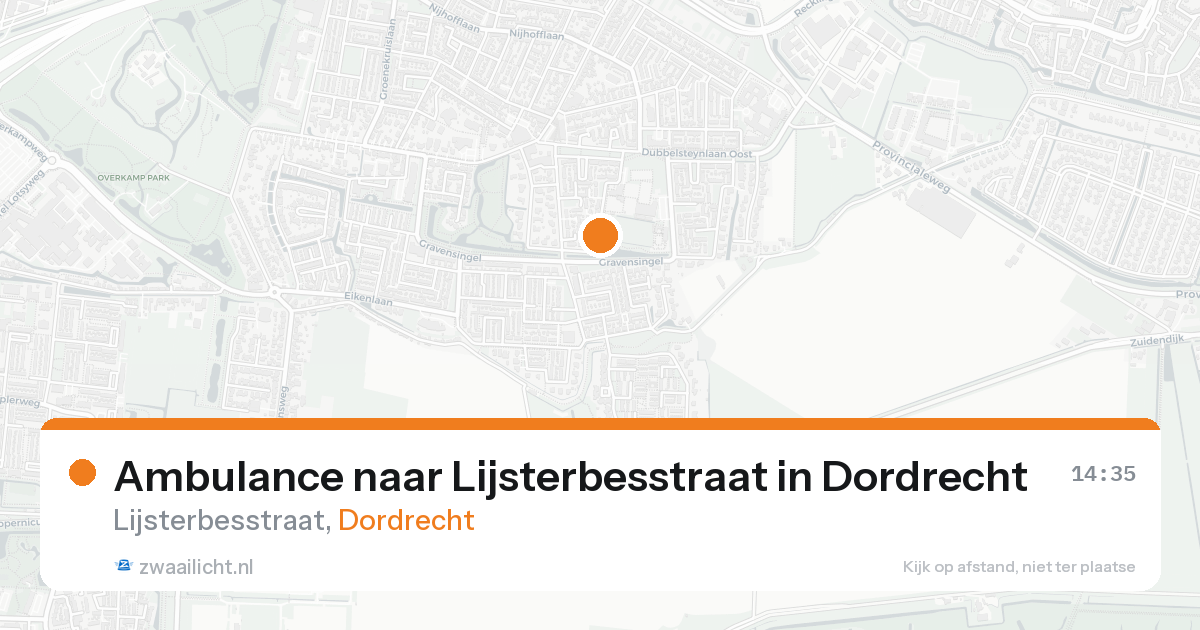 Ambulance naar Lijsterbesstraat in Dordrecht — 23 aug 2026