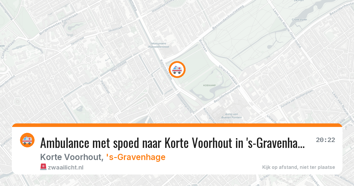 Ambulance met spoed naar Korte Voorhout in 's-Gravenhage — 15 mei 2026