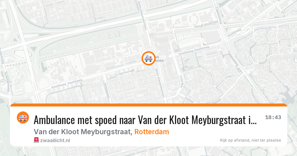 Ambulance met spoed naar Van der Kloot Meyburgstraat in Rotterdam — 24 jul 2026