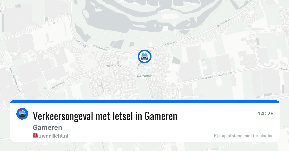 Verkeersongeval met letsel in Gameren — 15 jun 2026