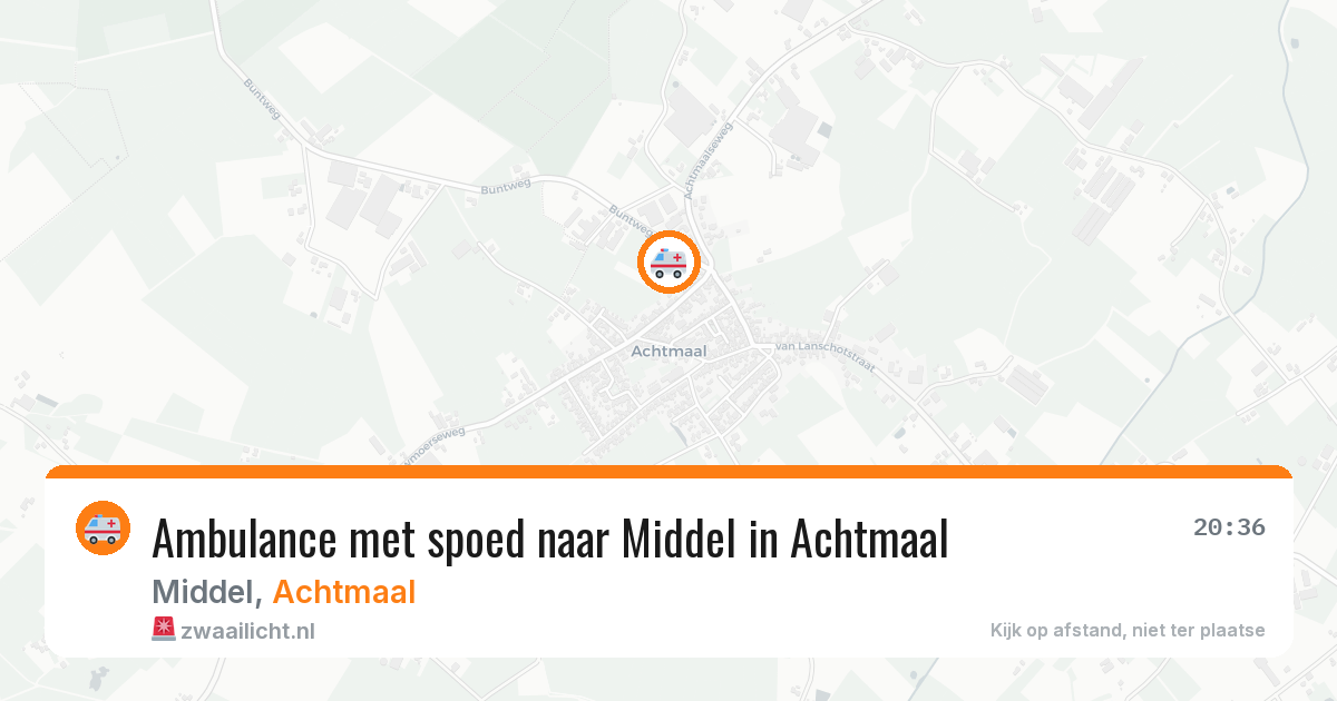 Ambulance met spoed naar Middel in Achtmaal — 3 aug 2026