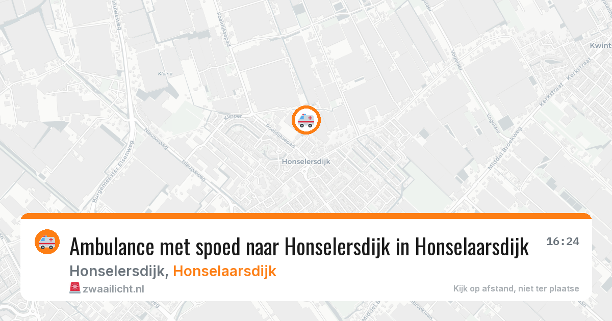 Ambulance met spoed naar Honselersdijk in Honselaarsdijk — 13 mei 2026
