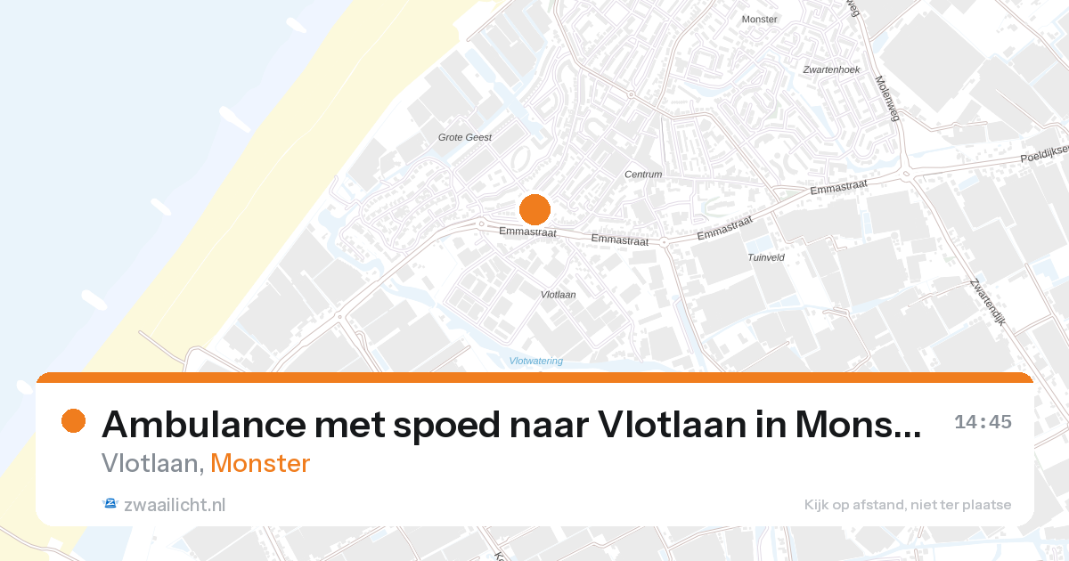 Ambulance met spoed naar Vlotlaan in Monster — 27 aug 2026