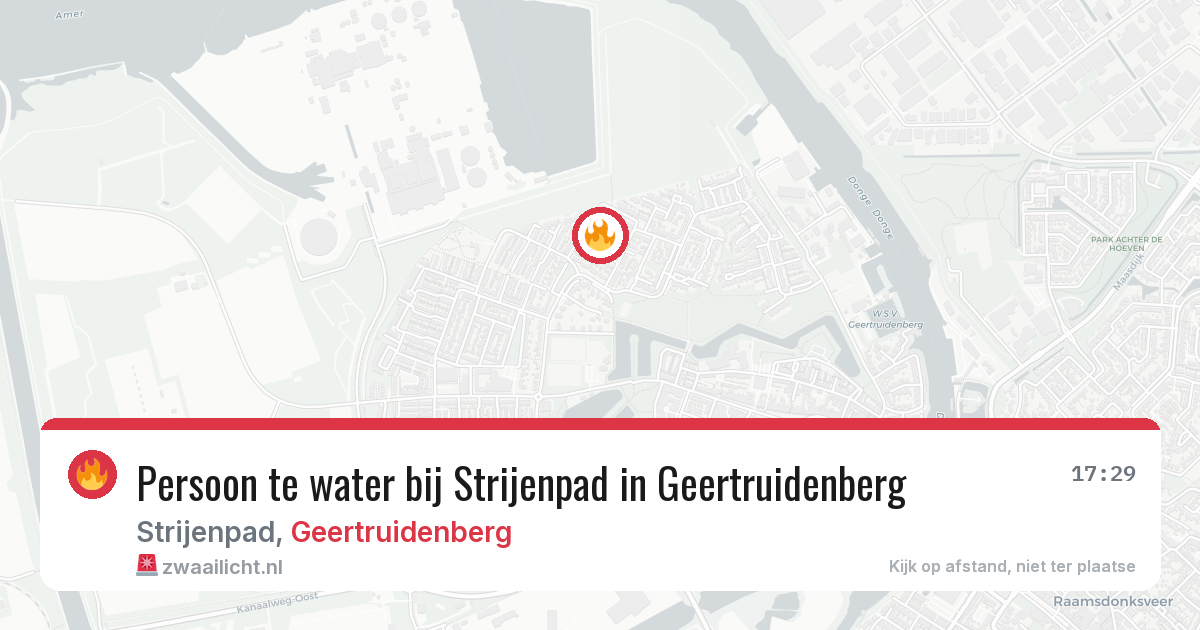 Persoon te water bij Strijenpad in Geertruidenberg — 5 jul 2026