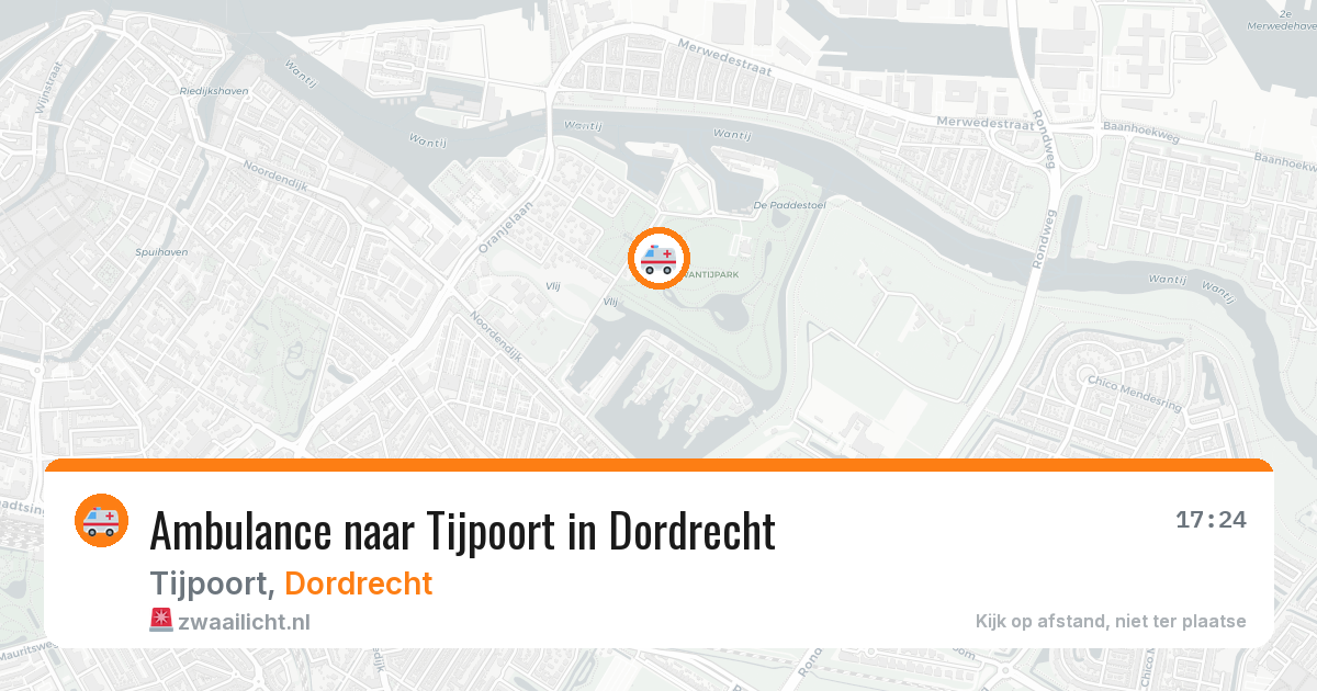Ambulance naar Tijpoort in Dordrecht — 19 jul 2026