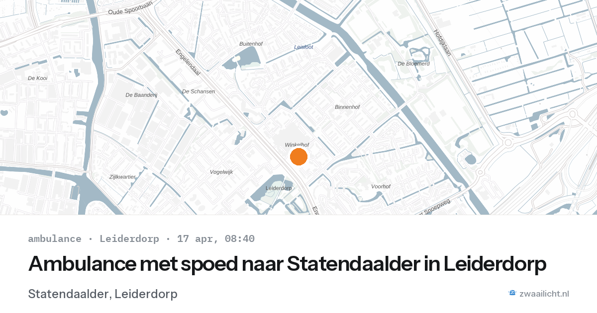 Ambulance met spoed naar Statendaalder in Leiderdorp — 17 apr 2026