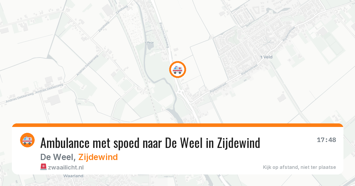 Ambulance met spoed naar De Weel in Zijdewind — 24 apr 2026