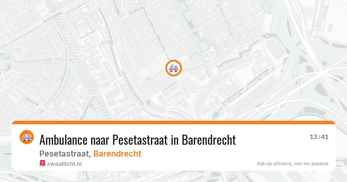 Ambulance naar Pesetastraat in Barendrecht — 14 mei 2026