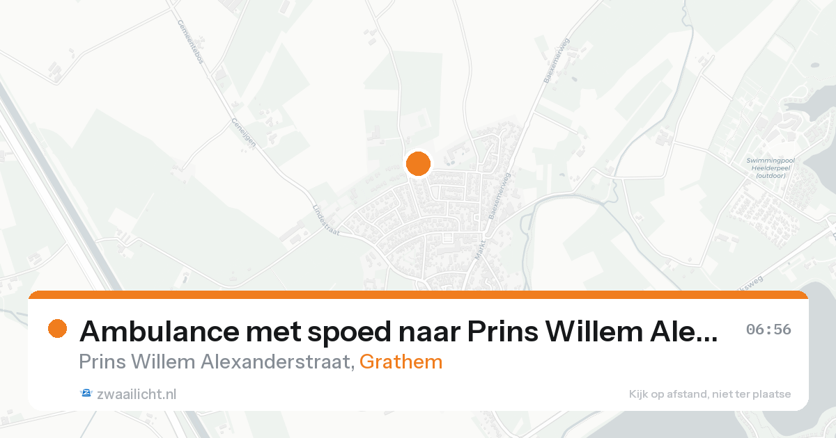 Ambulance met spoed naar Prins Willem Alexanderstraat in Grathem — 20 aug 2026