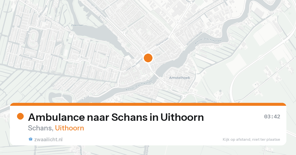 Ambulance naar Schans in Uithoorn — 27 mei 2026