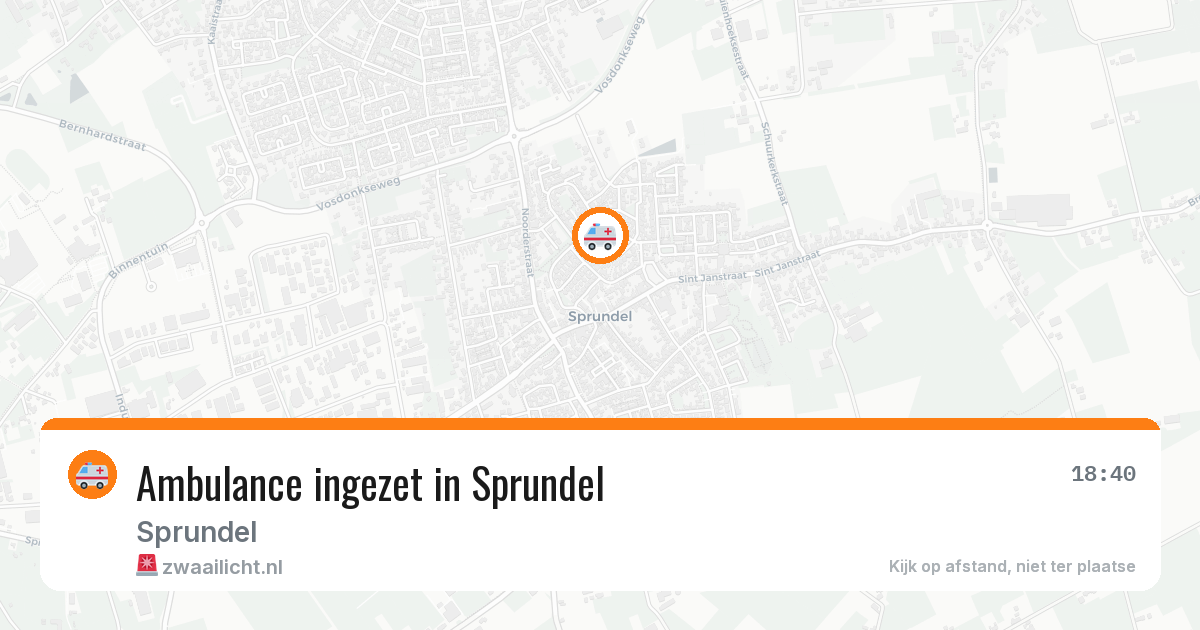 Ambulance ingezet in Sprundel — 22 mei 2026