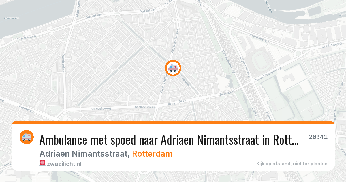Ambulance met spoed naar Adriaen Nimantsstraat in Rotterdam — 12 aug 2026