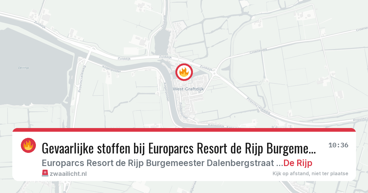Gevaarlijke stoffen bij Europarcs Resort de Rijp Burgemeester Dalenbergstraat West-graftdijk in De Rijp — 24 mei 2026