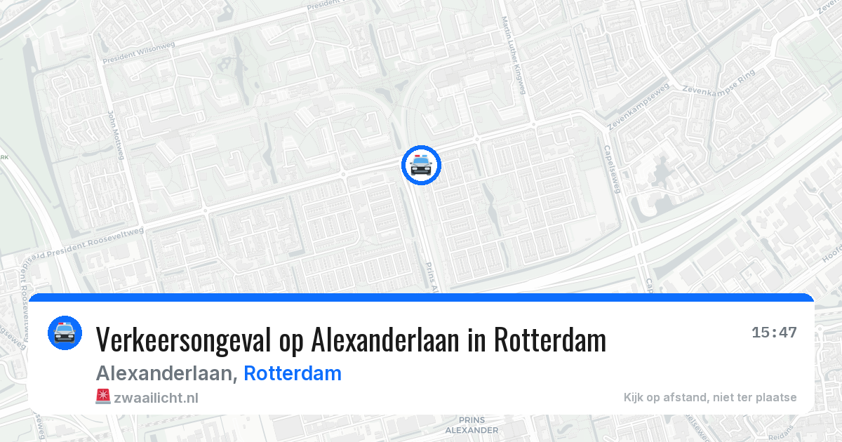 Verkeersongeval op Alexanderlaan in Rotterdam — 10 jun 2026