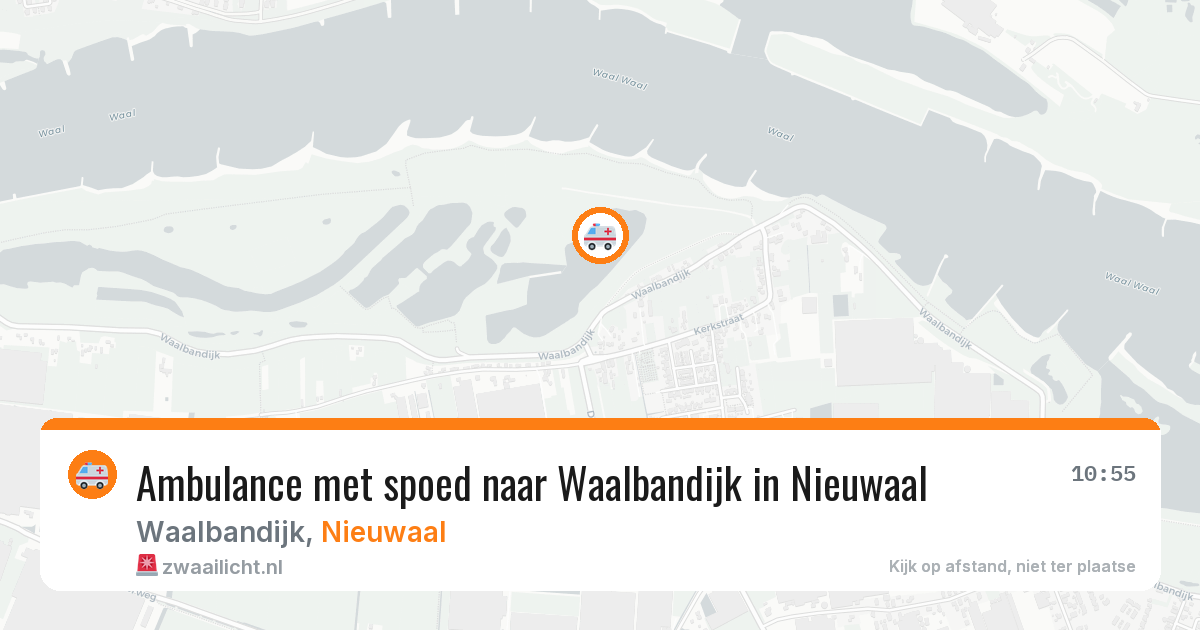 Ambulance met spoed naar Waalbandijk in Nieuwaal — 12 aug 2026