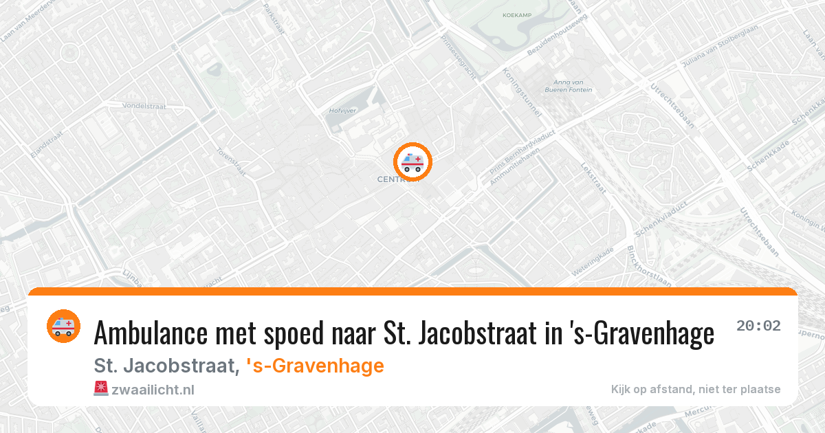 Ambulance met spoed naar St. Jacobstraat in 's-Gravenhage — 19 jun 2026