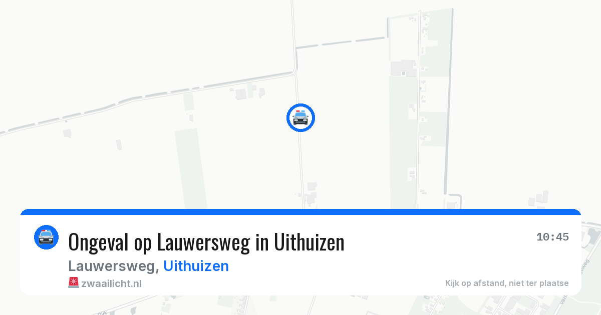 Ongeval op Lauwersweg in Uithuizen — 19 mrt 2026