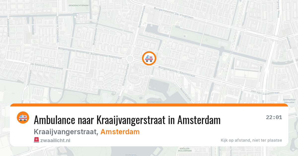 Ambulance naar Kraaijvangerstraat in Amsterdam — 15 jul 2026