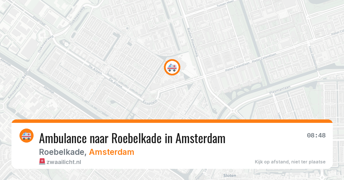 Ambulance naar Roebelkade in Amsterdam — 15 jun 2026
