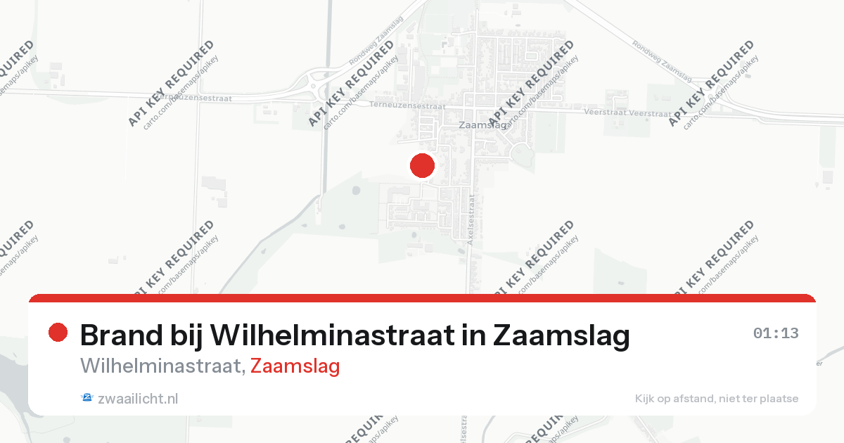 Brand bij Wilhelminastraat in Zaamslag — 21 aug 2026