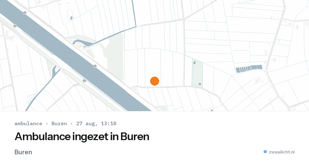 Ambulance ingezet in Buren — 27 aug 2026