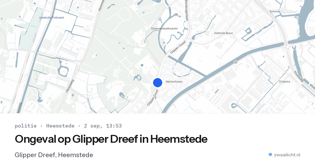 Ongeval op Glipper Dreef in Heemstede — 2 sep 2026