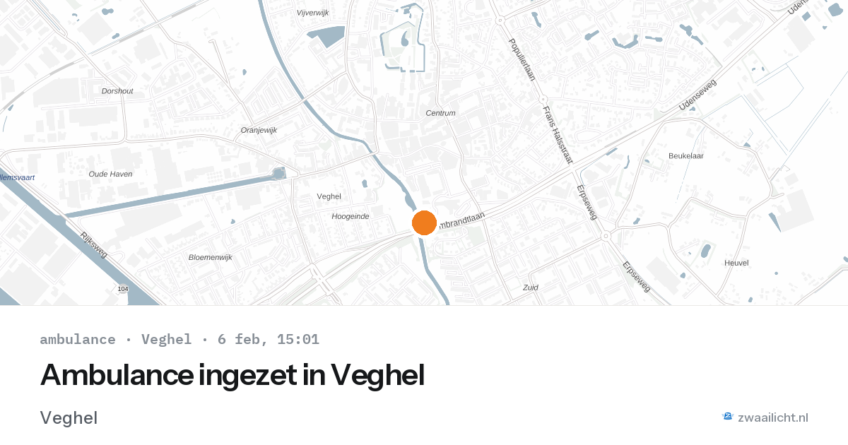 Ambulance ingezet in Veghel — 6 feb 2026