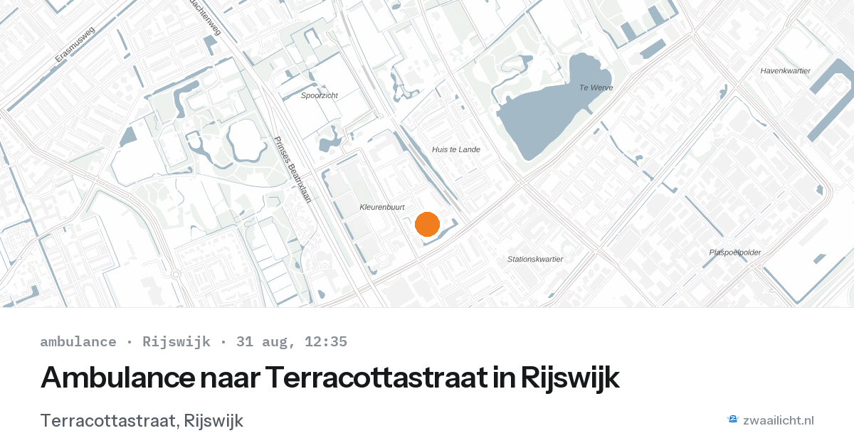Ambulance naar Terracottastraat in Rijswijk — 31 aug 2026