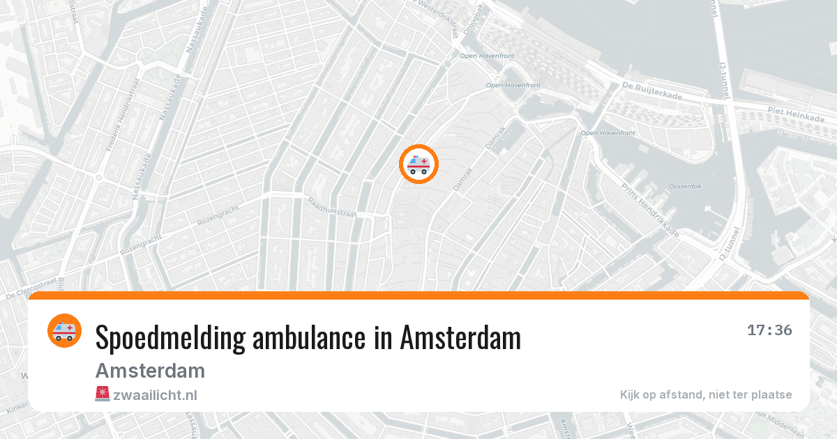 Spoedmelding ambulance in Amsterdam — 7 mei 2026