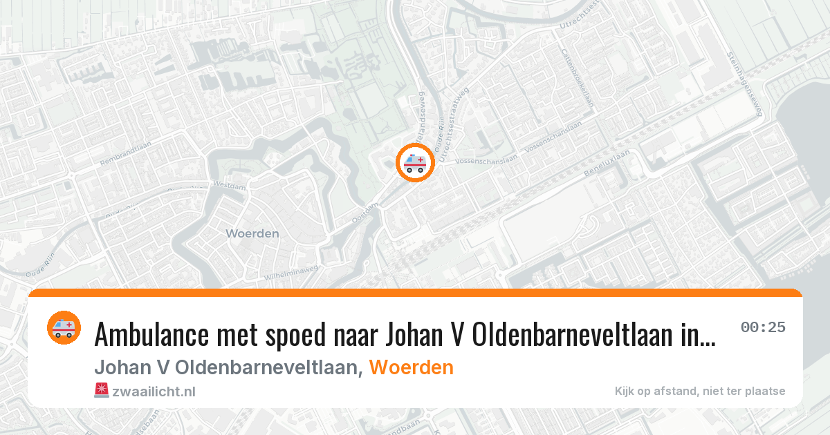 Ambulance met spoed naar Johan V Oldenbarneveltlaan in Woerden — 6 jun 2026