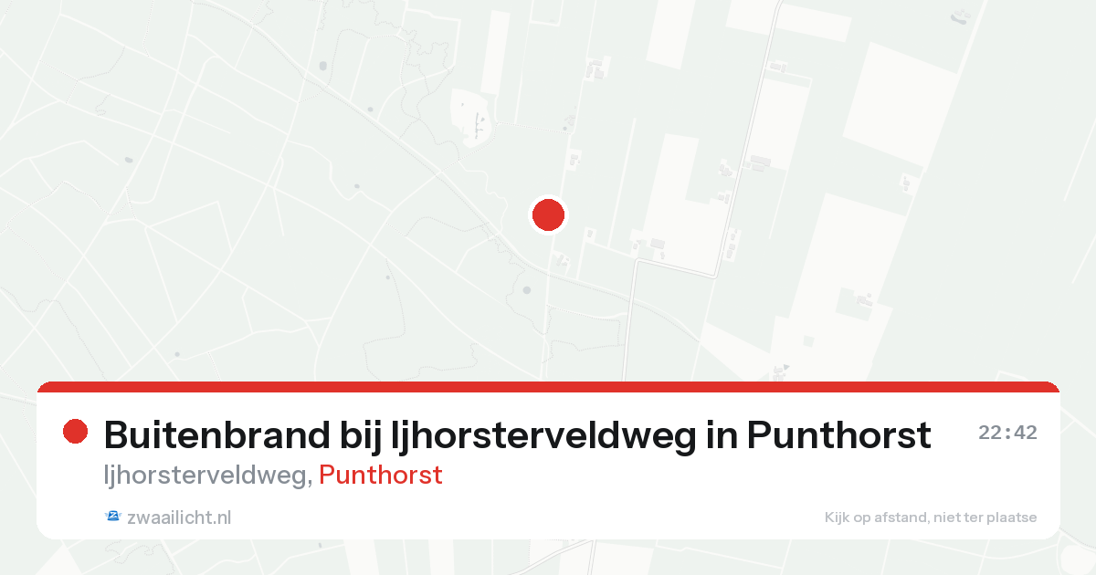 Buitenbrand bij Ijhorsterveldweg in Punthorst — 14 aug 2026