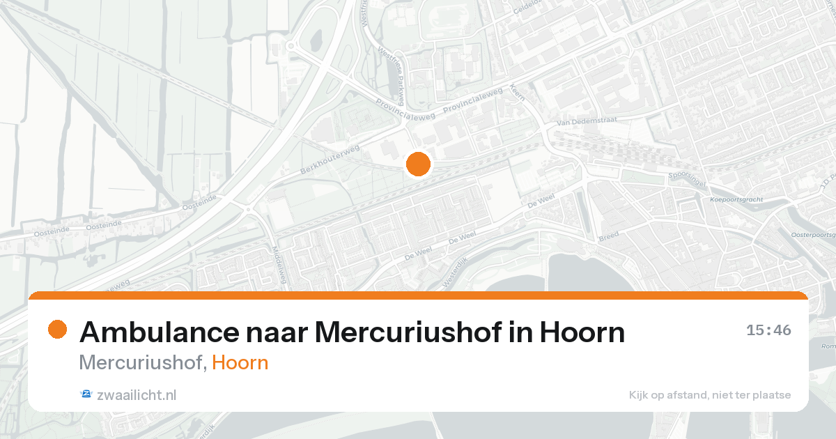 Ambulance naar Mercuriushof in Hoorn — 15 aug 2026