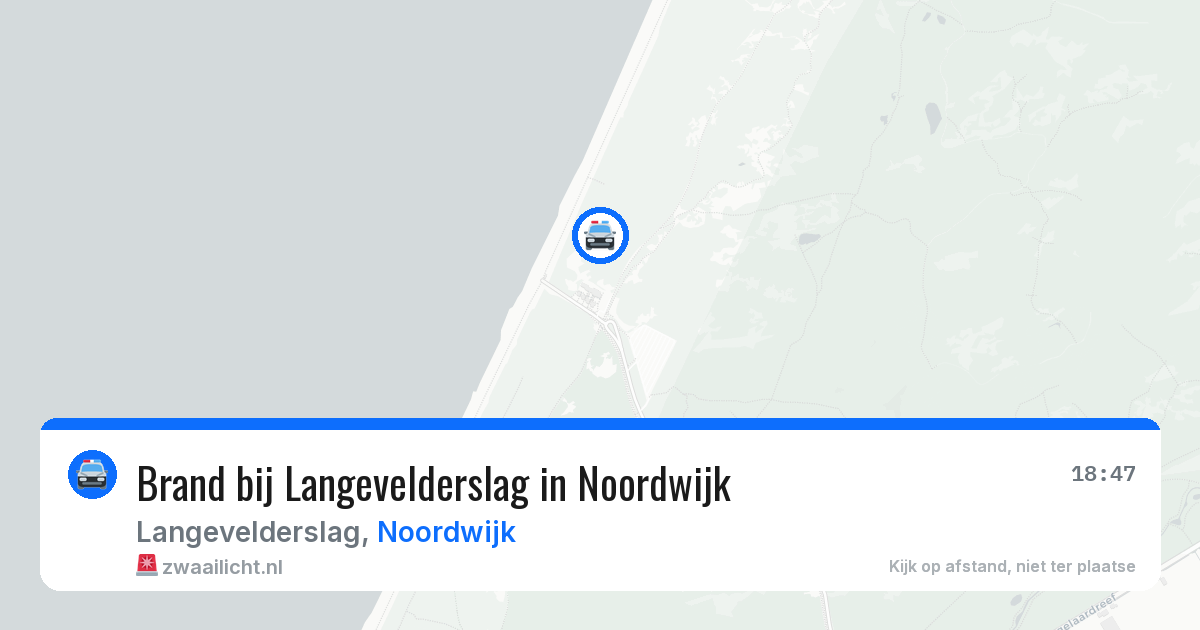 Brand bij Langevelderslag in Noordwijk — 26 apr 2026