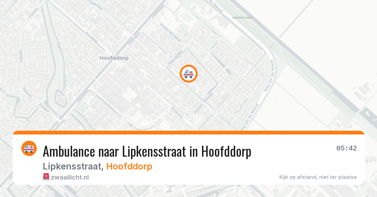 Ambulance naar Lipkensstraat in Hoofddorp — 19 mei 2026