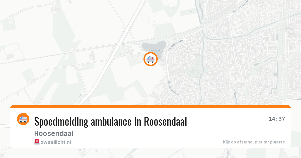 Spoedmelding ambulance in Roosendaal — 10 aug 2026