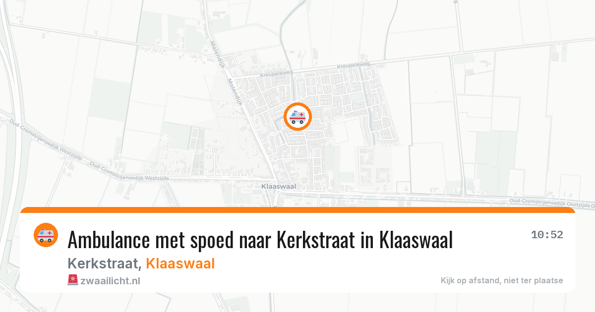 Ambulance met spoed naar Kerkstraat in Klaaswaal — 19 jun 2026