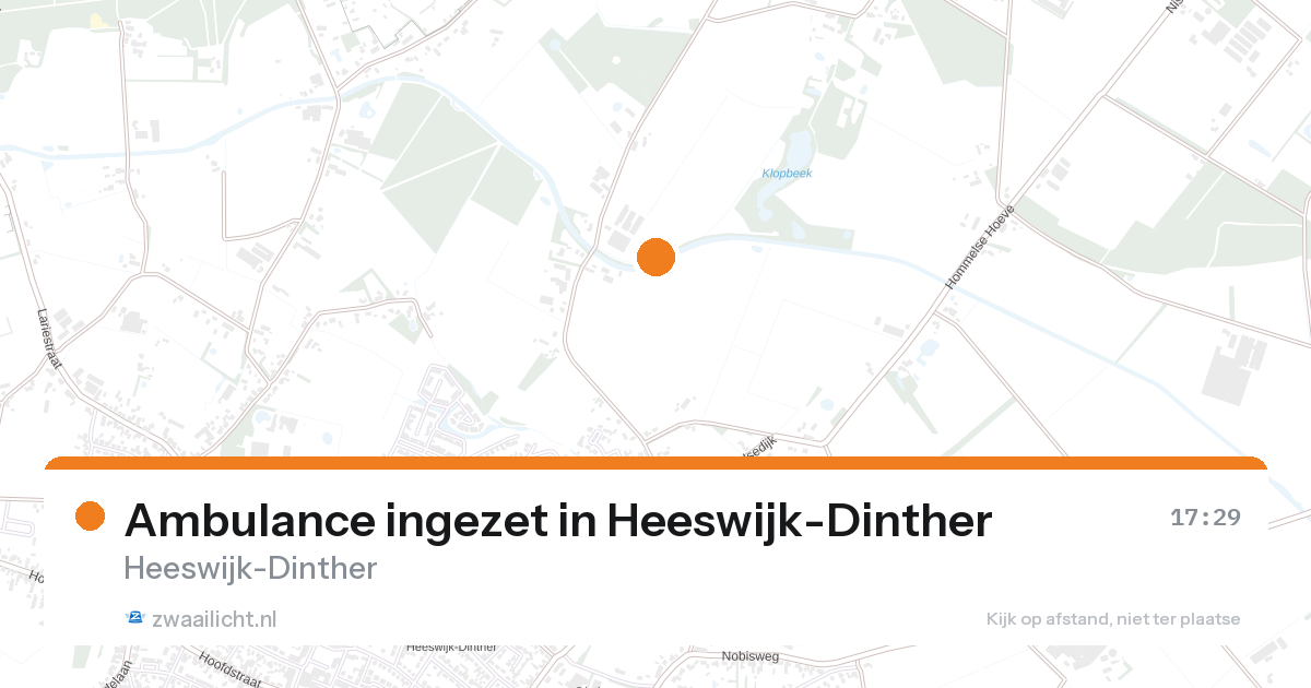 Ambulance ingezet in Heeswijk-Dinther — 26 aug 2026