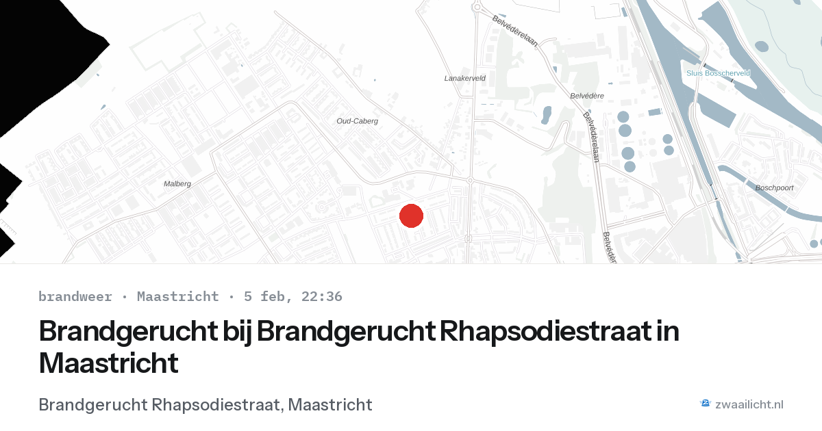 Brandgerucht bij Brandgerucht Rhapsodiestraat in Maastricht — 5 feb 2026