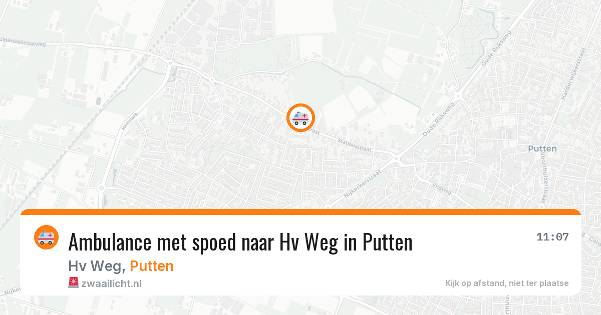 Ambulance met spoed naar Hv Weg in Putten — 4 mei 2026