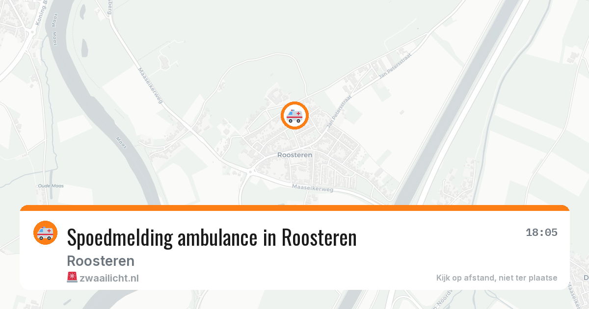 Spoedmelding ambulance in Roosteren — 17 jan 2026