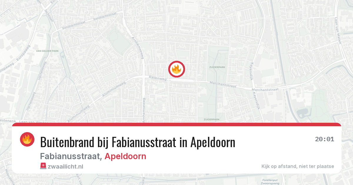 Buitenbrand bij Fabianusstraat in Apeldoorn — 25 mei 2026